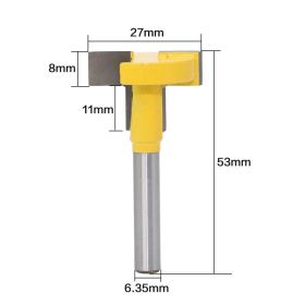 1/4 shank straight edge T-slot woodworking tool