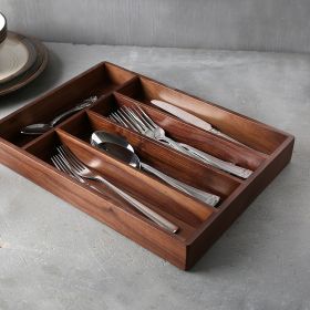 Black Walnut Western Cutlery Storage Box