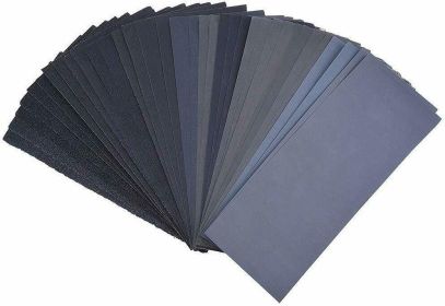 Sandpaper Sand Paper Sanding Sheets Assorted Grit Wet Dry Wood Automotive Metal