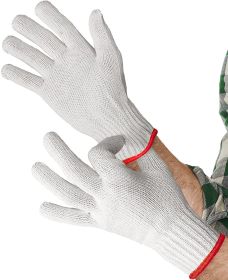 PUREVACY Cotton String Knit Gloves with Elastic Knit Wrist for Men & Women. Hand Protection for Warehouse; Gardening; BBQ