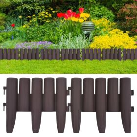 Lawn Edgings 36 pcs Brown 393.7" PP