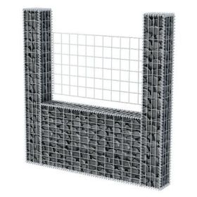 Gabion Basket U-Shape Galvanized Steel 63"x7.9"x59.1"