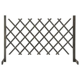 Garden Trellis Fence Gray 47.2"x35.4" Solid Firwood