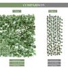 Faux Ivy Leaf Decorative Privacy Fence