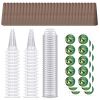 120Pcs Seed Pod Kit Hydroponic Garden Growing Containers Grow Anything Kit with 30Pcs Baskets 30Pcs Lids 30Pcs Sponged 30Pcs Stickers