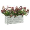 Garden Raised Bed 39.4"x15.7"x17.7" Galvanized Steel Silver