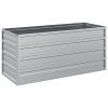 Garden Raised Bed 39.4"x15.7"x17.7" Galvanized Steel Silver