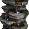 30.7inches Outdoor Water Fountain with Led Lights