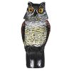 Lifelike Owl Decoy with 360 Degree Rotatable Head Scare Bird Squirrel Away Pest Repellent Bird Deterrent