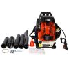 76cc gasoline backpack  leaf blower 4 cycle engine gas powered with nozzle extension fow lawn care