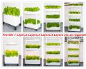 Home Garden Led Hydroponics System 4 Layers 56 Plant Sites Vegetable Planter for Strawberry/Lettuce/Pepper etc