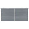 Raised Garden Bed 63"x31.5"x30.3" Galvanized Steel Gray