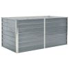 Raised Garden Bed 63"x31.5"x30.3" Galvanized Steel Gray