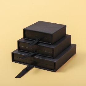 Anti-oxidation PE Film Jewelry Storage Box Color Film Suspension Box (Option: Black Touch Paper-7 Ã— 7 Ã— 2cm)