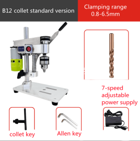 High Precision Small Bench Drill Household Precision Electric Drill Bench (Option: B12 Standard-EU)