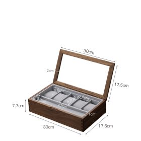 Solid Wood Watch Storage Box Display Stand (Option: 7digit single row)