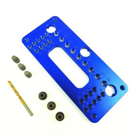 Woodworking door handle positioning hole punch (Option: Blue-A)