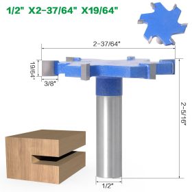 Woodworking Tools With Extended T-slot Cutters, Groove Cutters, T-slot Cutters (Option: 65x7.5mm)