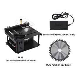 Miniature Precision Table Saw, Mini Electric Saw, Small Household Table Saw, Portable Woodworking Sliding Table Saw, Multifunctional Cutting Machine (Option: Black-US)