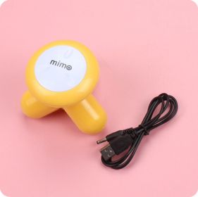 Multifunctional Whole Body Vibration Mini Small Three-legged Massager (Color: Yellow)