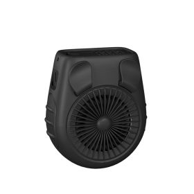 Small Carry-on Waist Hanging Fan, Rechargeable Mini Hanging Neck Fan (Color: Black)