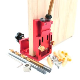 Woodworking Hole Punch 9.0Mm Oblique Hole Punch Hole Punch Oblique Hole Locator Woodworking Punching Aids Woodworking Tools (Color: Red)