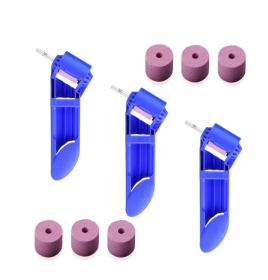 Portable Grinder Grinding Drill Bit Tool Grinding Twist Drill (Option: Blue-3PIECES 6STONES)