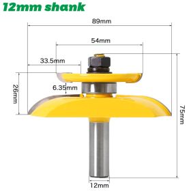 1/2 handle 12mm handle cabinet door double side R line chamfering knife (Option: 12mm handle)