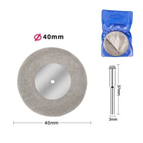 Electric Grinding Diamond Cutting Blades (Option: 3mm rod without holes-40mm)