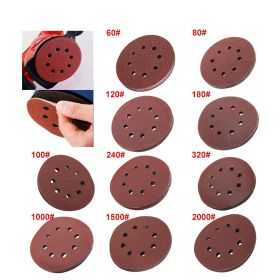 Self-adhesive flocking round sandpaper (Option: 2000number-Q10pcs)