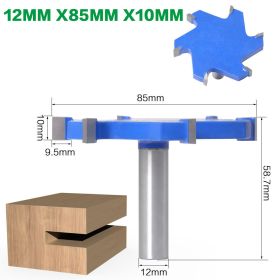 Woodworking Tools With Extended T-slot Cutters, Groove Cutters, T-slot Cutters (Option: 12x85x10mm)