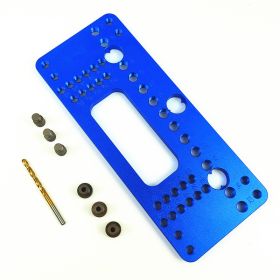 Woodworking door handle positioning hole punch (Option: Blue-B)