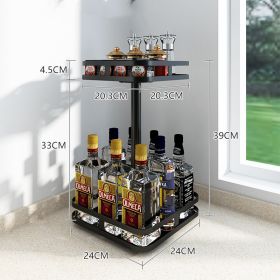 Kitchen Shelves Rotating Seasoning Rack Countertop Seasoning (Option: Twolayer square spice rack)