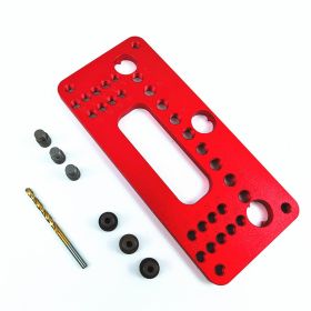 Woodworking door handle positioning hole punch (Option: Red-A)