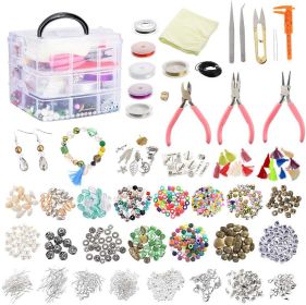 Bracelet Necklace Earplugs Accessories Handmade Materials Set (Option: 1526pc)