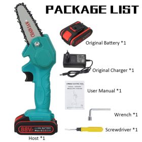 Household Lithium Battery Electric Saw Zola, Rechargeable Saw For Sawing Small Trees (Option: Blue 1Battery EU plug)