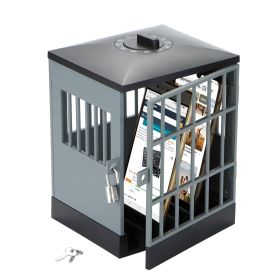 Phone Box Mobile Phone Cage Timer Mobile Phone Prison (Option: Black grey)