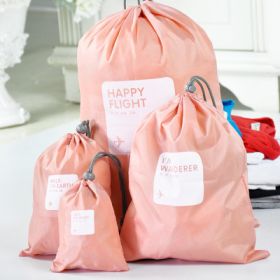 Travel Waterproof Storage Bundle 4 Piece Lucky Bag (Color: Pink)