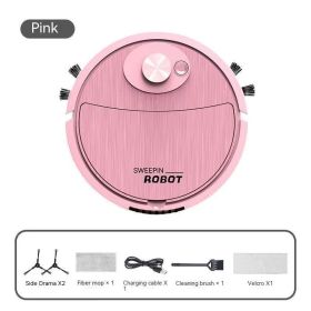 Household Sweeping Robot Intelligent Cleaning Machine Three-in-one Vacuum Cleaner (Color: Pink)