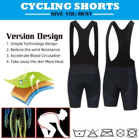 Men's Team Cycling Shorts Sports Breathable (Option: 2Black-L)