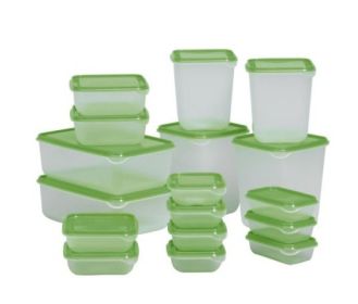 Plastic Bag, Microwave Oven Set Box, Plastic Food (Option: 17piece box green)