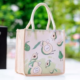 Casual Tote Bag For Students To Organize Small Book Bag Lunch (Option: Fruit Rabbit-20x21.5x13cm)