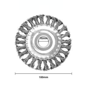 Twisted Wire Wheel Disc Type Grinding Wheel Angle Grinder (Option: 4inches)