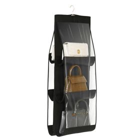 Household Fashion Personalized Storage Bag Hanging (Option: Black 6grid-36x85cm)