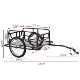 Foldable Cargo Bicycle Trailer Traction Tool Cart (Option: CT004-Average Size)