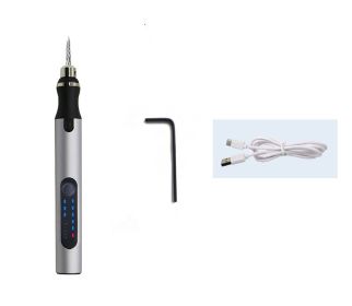 Wireless Jade Carving Machine Polishing Engraving Tool Electric Polishing Pen (Option: Silver-Opp bag-USB)