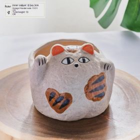 Ceramic Succulent Flower Pot Cartoon Cat (Option: 800-As Shown In The Figure)