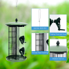 Outdoor Metal Seed Guard Deterrent Squirrel-Proof Caged Tube Wild Bird Feeder