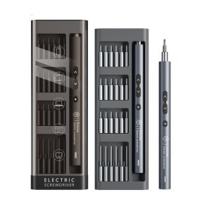 Transparent Gray Box Rechargeable Demounter Screwdriver Set (Option: 51in1-USB)