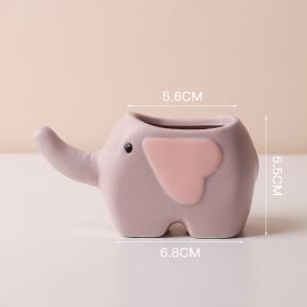 Creative Ins Style Succulent Ceramic Flower Pot (Option: Elephant No Hole)